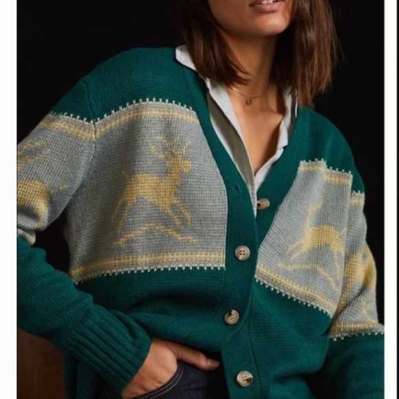 Anthropologie Sweaters - Anthropologie Tiny small reindeer sweater. NWT